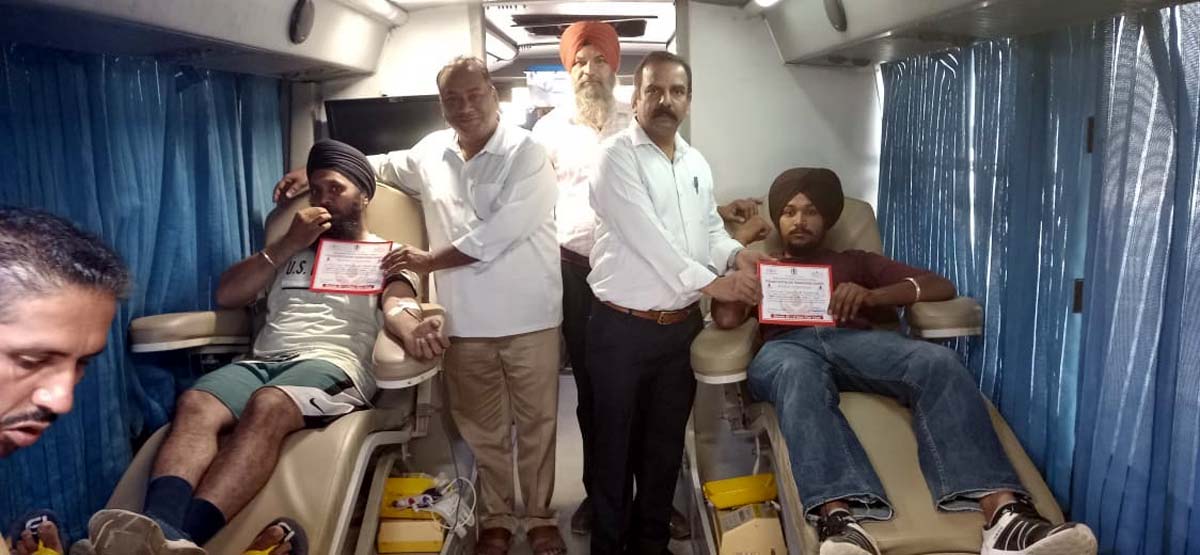 Organized blood donation camp